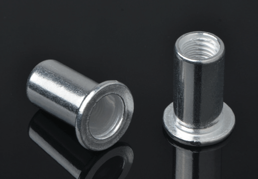 Cap plat din aluminiu cu capetă rotundă de nuc de nituri simplă
