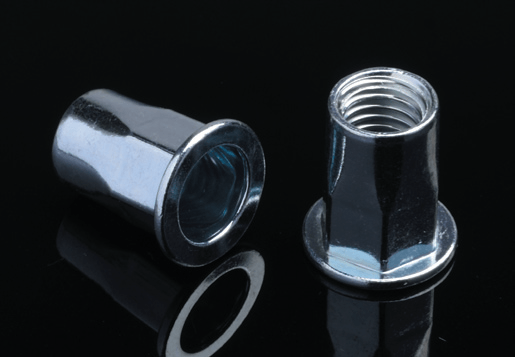 Oțel cu cap plat cu oțel semi-HEX BODY RIVET NUT Open Tip